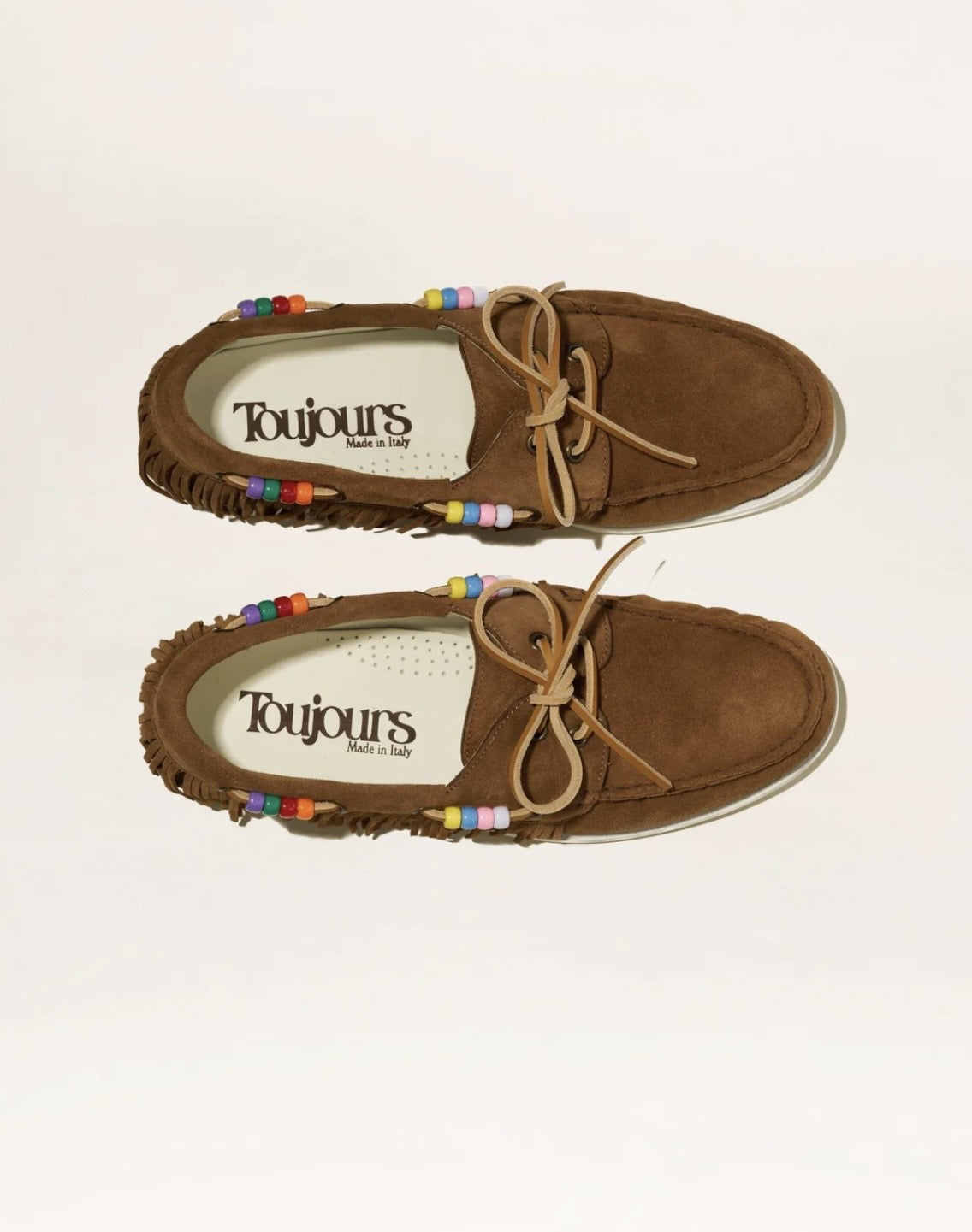 Scarpa da Barca con Frange e Perline Toujours Milano