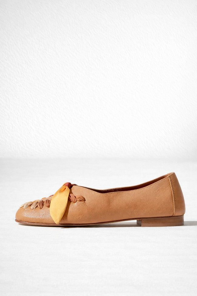 Mocassino Morbido con Foulard Intrecciato Juliol, Hereu