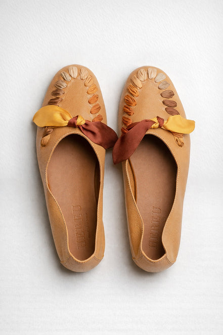 Mocassino Morbido con Foulard Intrecciato Juliol, Hereu