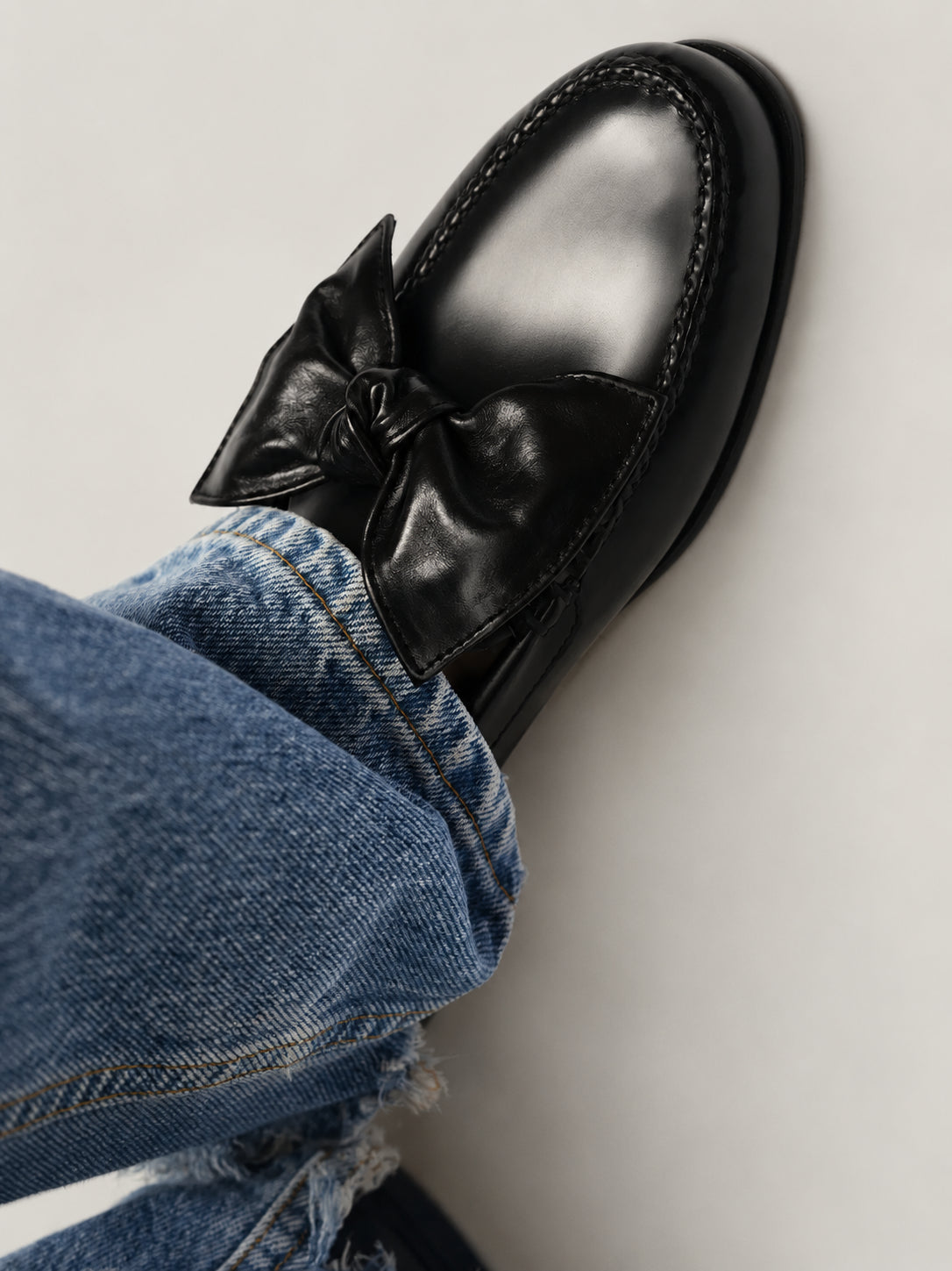 Hereu, Mocassino Slip On con Dettaglio a Fiocco