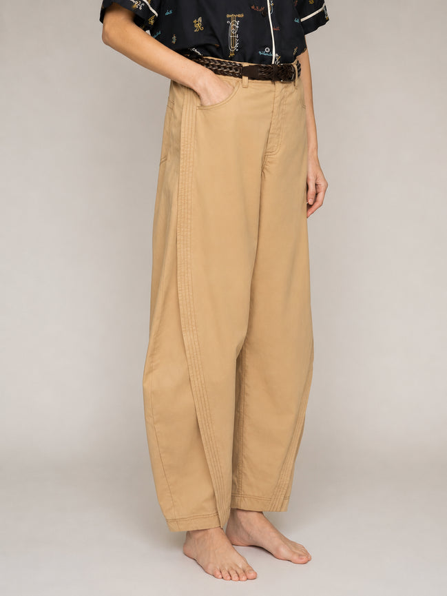 SEA New York, Pantalone Barrel in Cotone Odessa