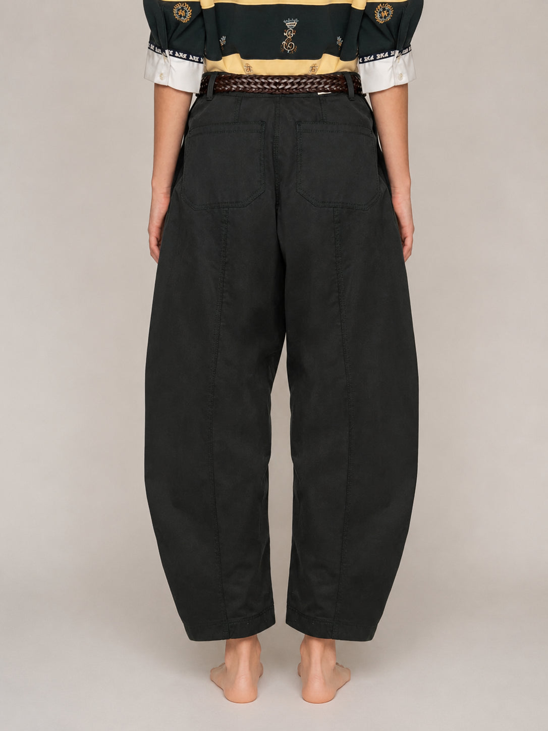 SEA New York, Pantalone Barrel in Cotone Odessa