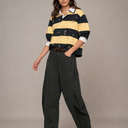 SEA New York, Pantalone Barrel in Cotone Odessa