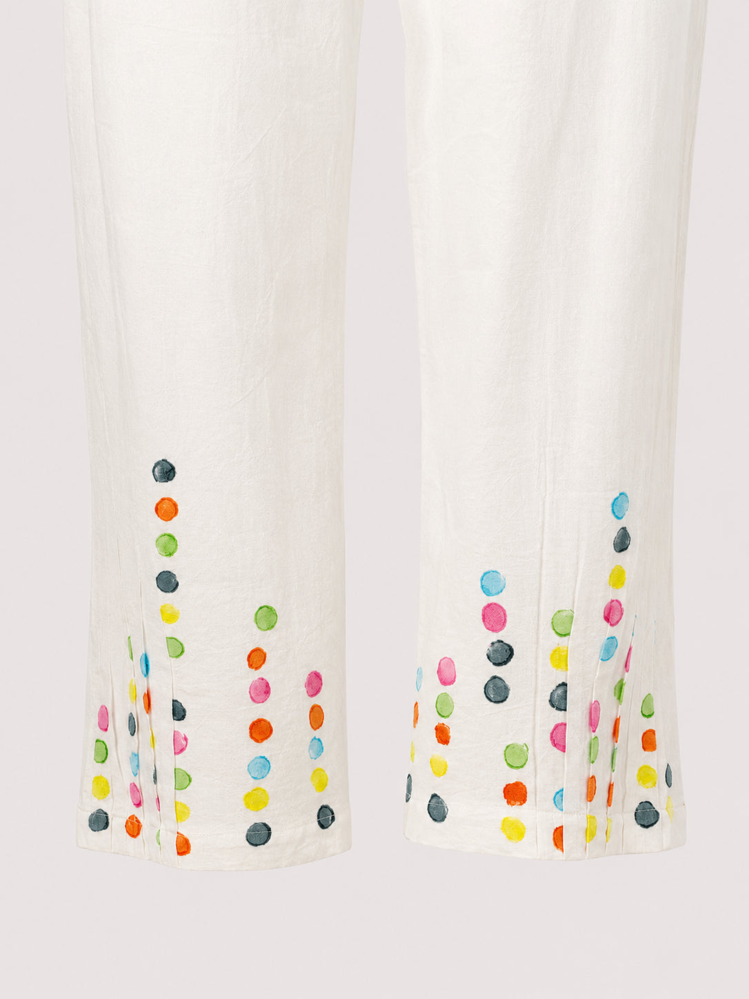 Nimbu, Pantaloni di Cotone Bianco con Coulisse