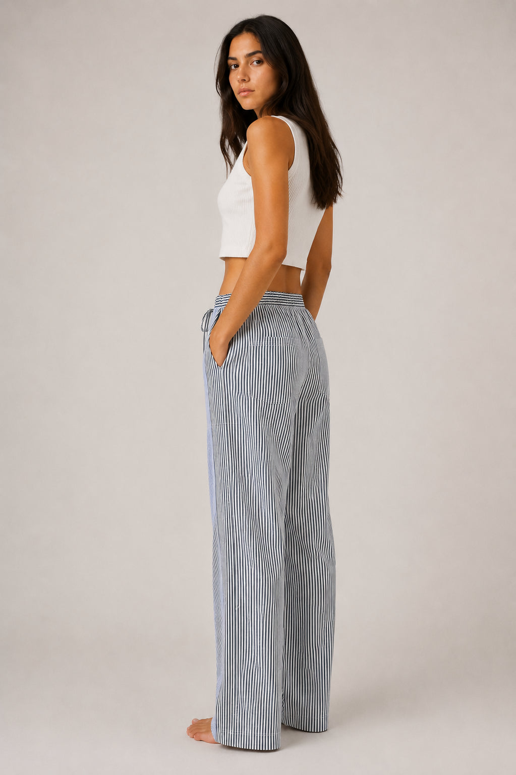 Antik Batik, Pantaloni Tessuto Camicia a Bastoncino Martin