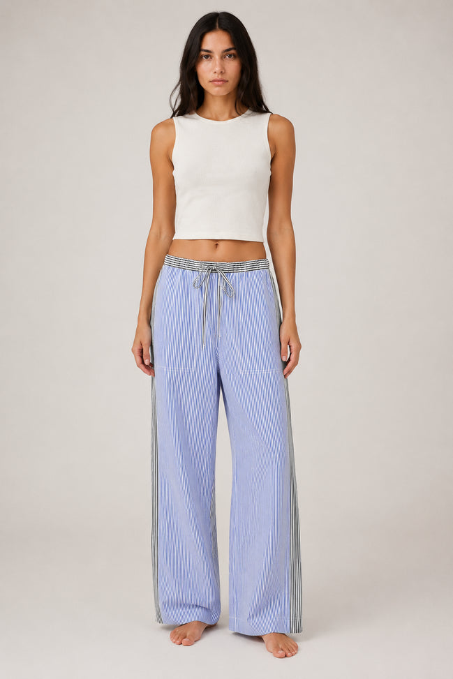 Antik Batik, Pantaloni Tessuto Camicia a Bastoncino Martin