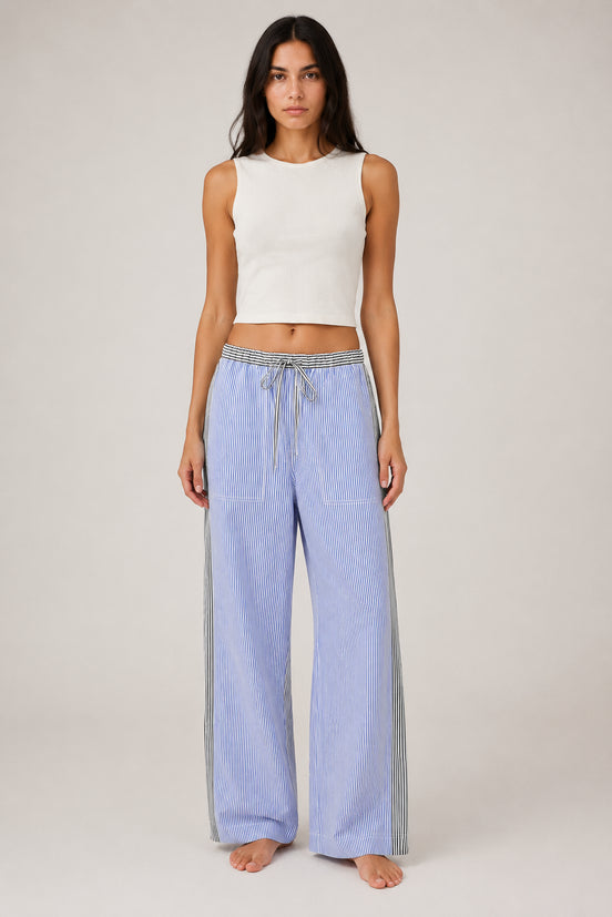 Antik Batik, Pantaloni Tessuto Camicia a Bastoncino Martin