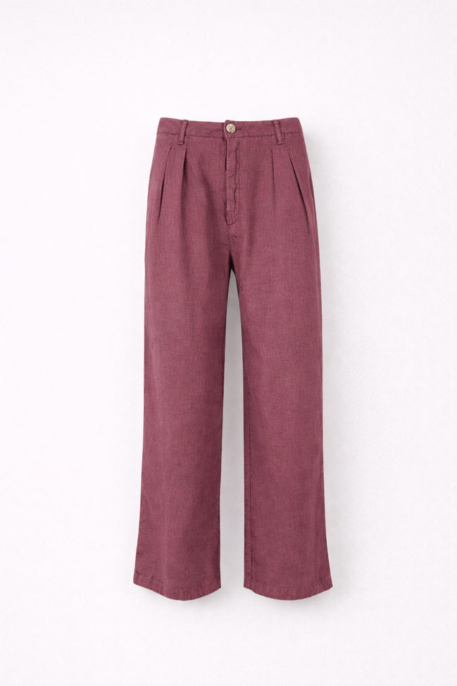 Pantaloni con Pences Cotone e Lino Marina Maison Hotel