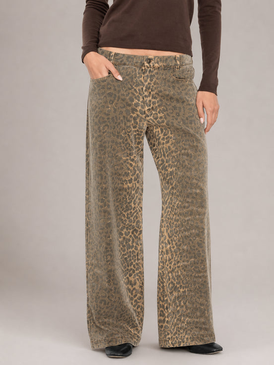 Xirena, Pantalone Denim Animalier Nixon