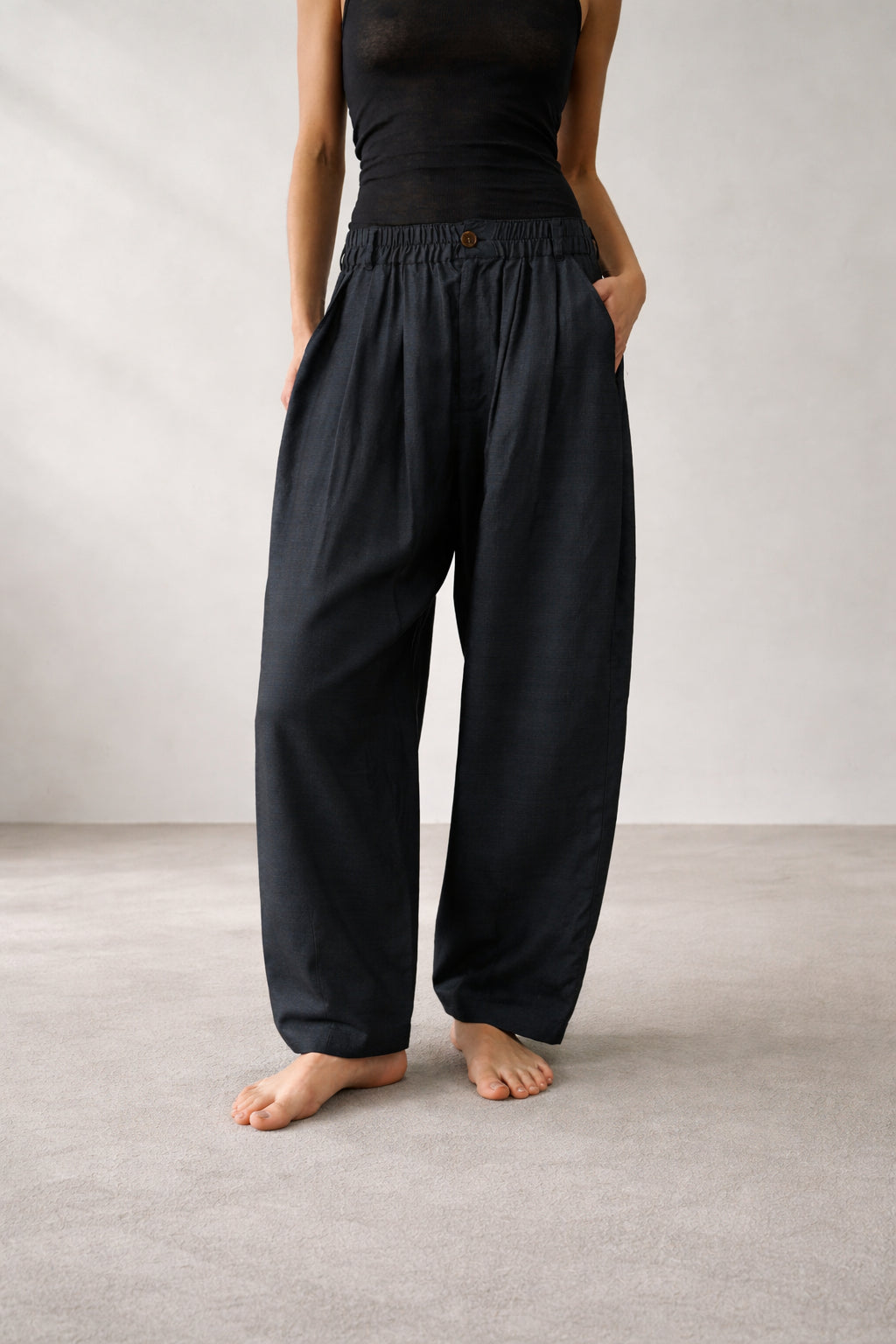 Pantalone con Elastico in Seta Soeur