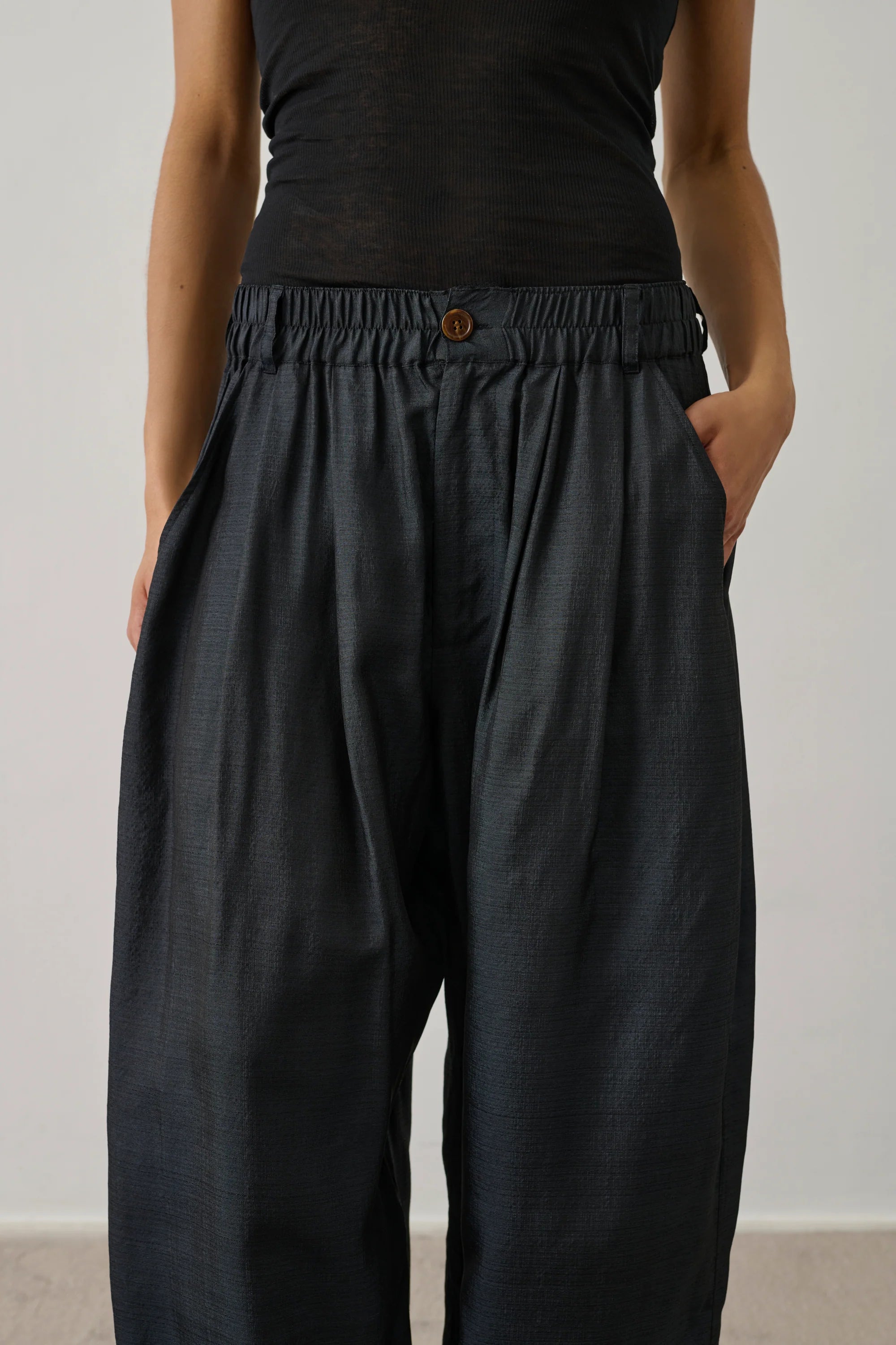 Pantalone con Elastico in Seta Soeur