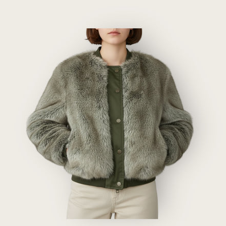Bomber Corto in Eco Pelliccia Bazar Deluxe