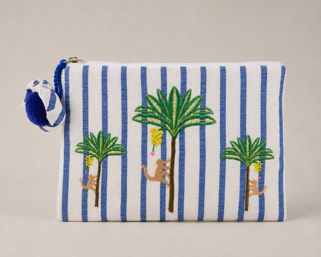 Nimo with Love, Pochette in Tessuto con Ricami Ortiga