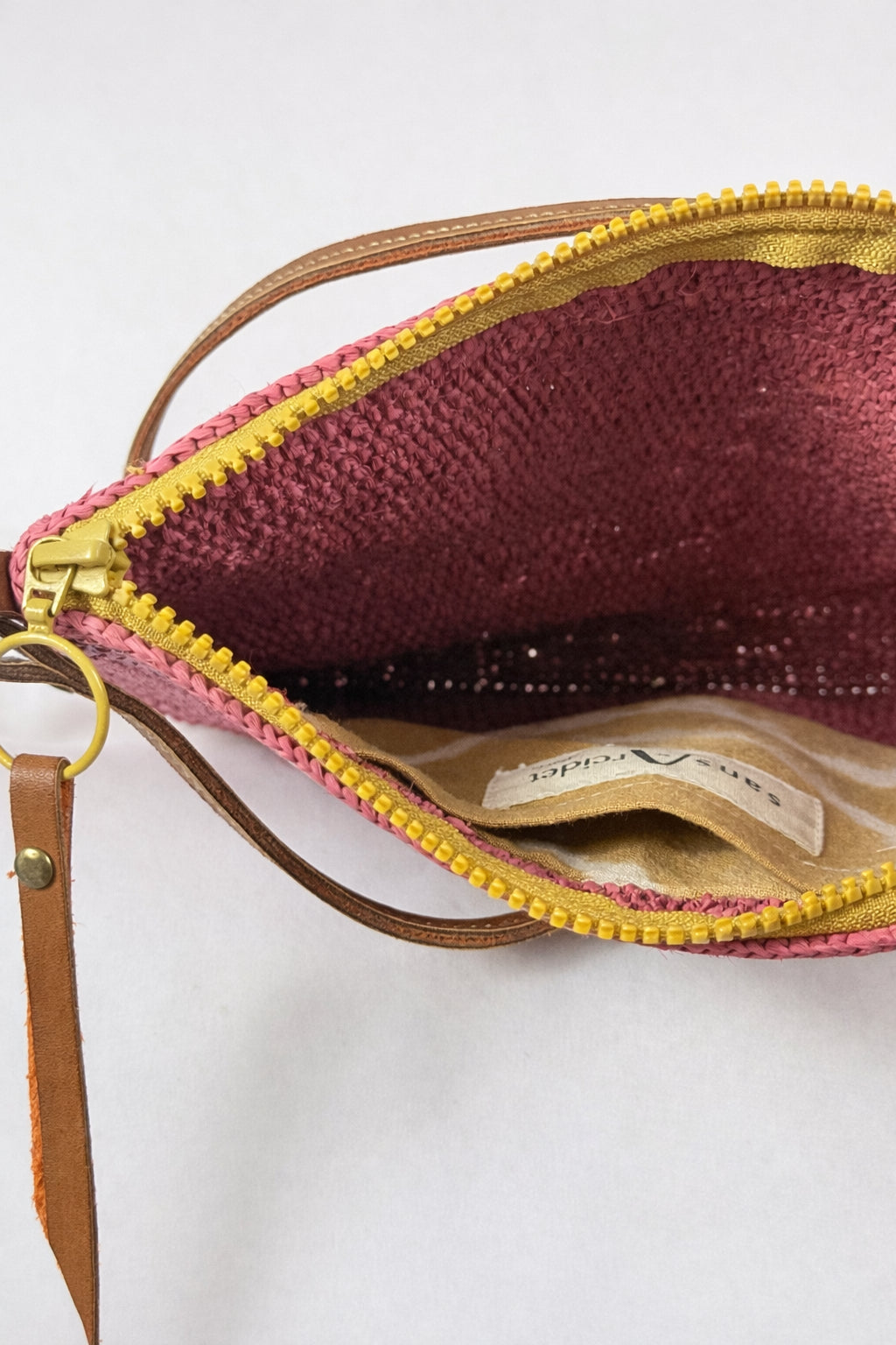 SansArcidet, Pochette in Raffia Colorata con Tracolla