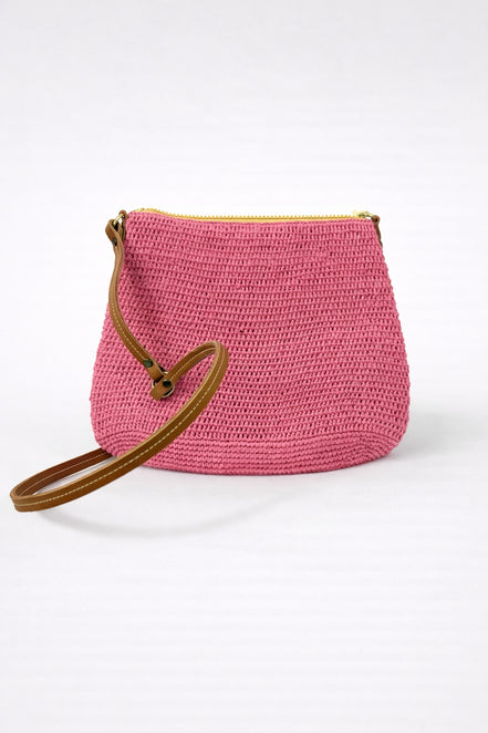 SansArcidet, Pochette in Raffia Colorata con Tracolla