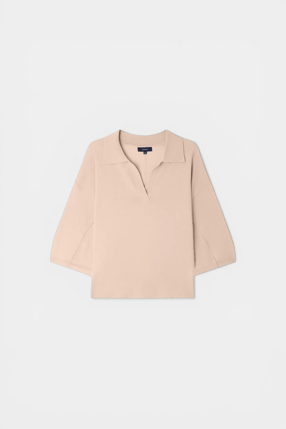 Polo in Maglia di Lana Leggera Manica Corta Soeur