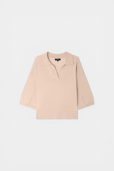 Polo in Maglia di Lana Leggera Manica Corta Soeur