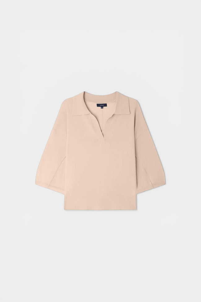 Polo in Maglia di Lana Leggera Manica Corta Soeur