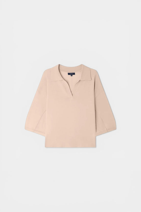 Polo in Maglia di Lana Leggera Manica Corta Soeur