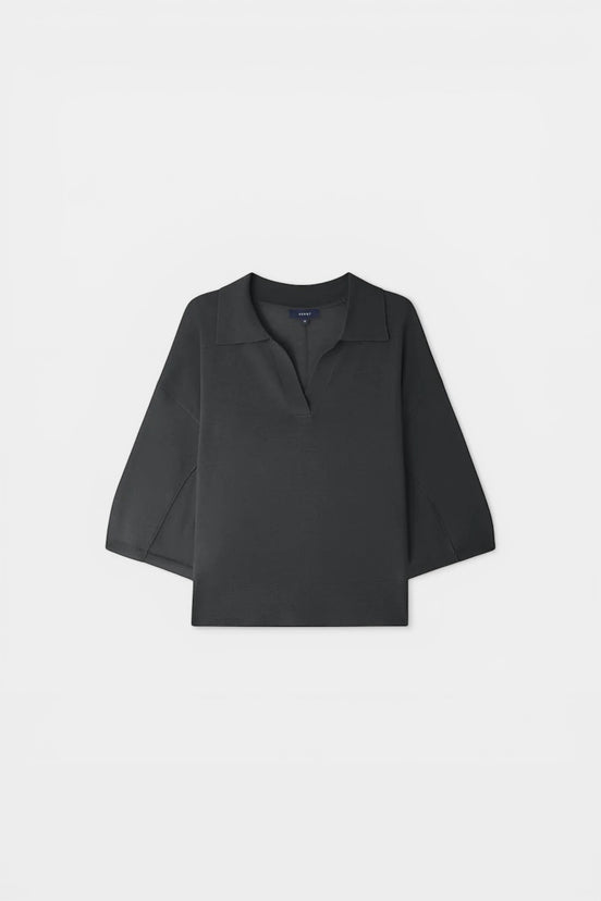 Polo in Maglia di Lana Leggera Manica Corta Soeur