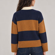 Inland, Polo in Cashmere a costa inglese con  righe larghe
