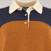 Inland, Polo in Cashmere a costa inglese con  righe larghe