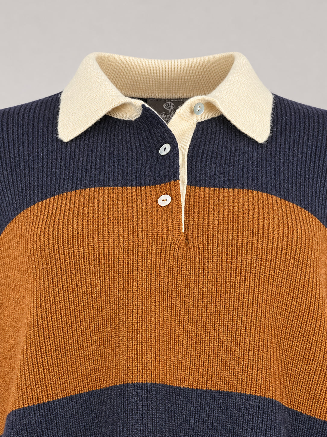 Inland, Polo in Cashmere a costa inglese con  righe larghe