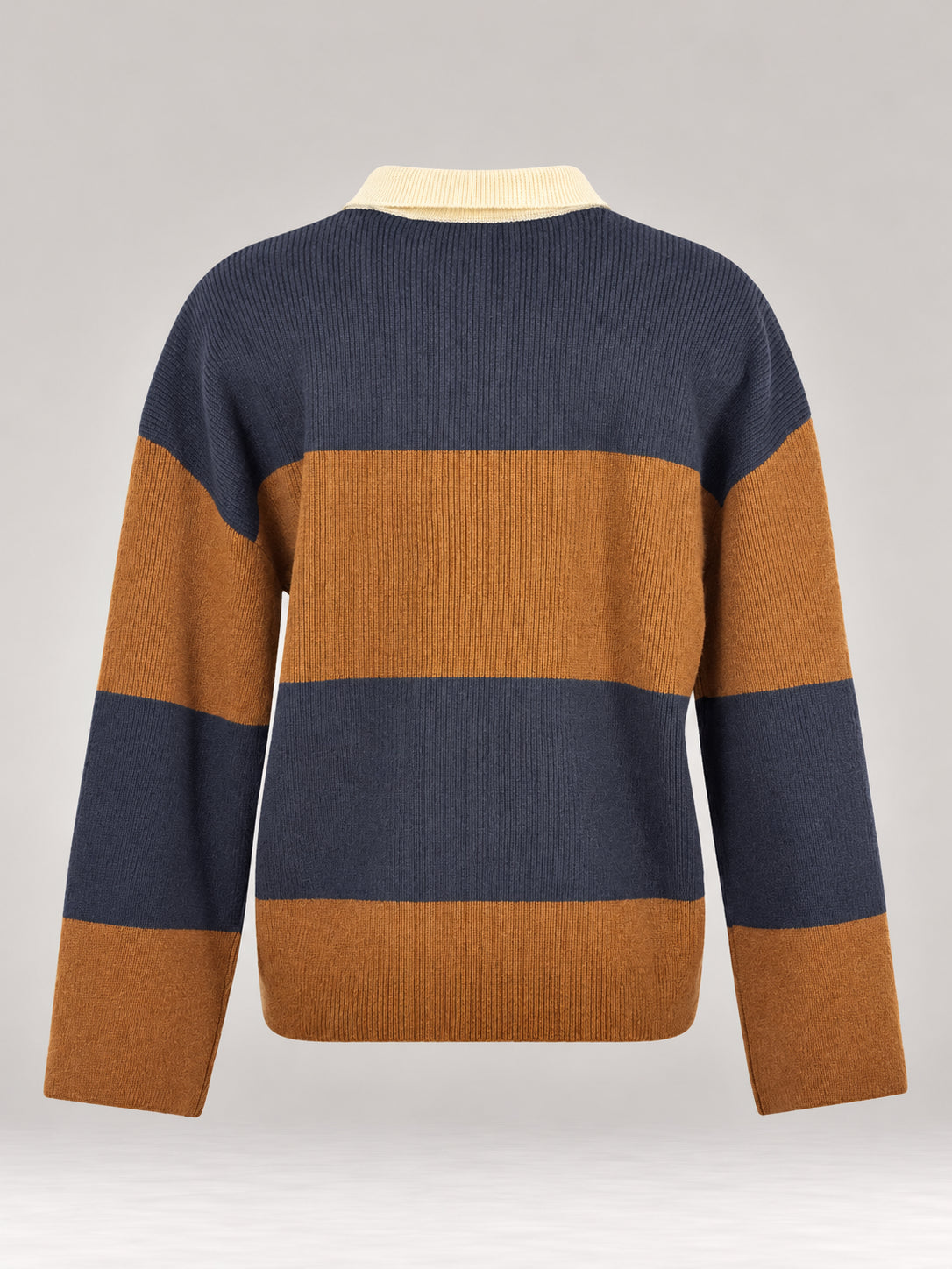 Inland, Polo in Cashmere a costa inglese con  righe larghe