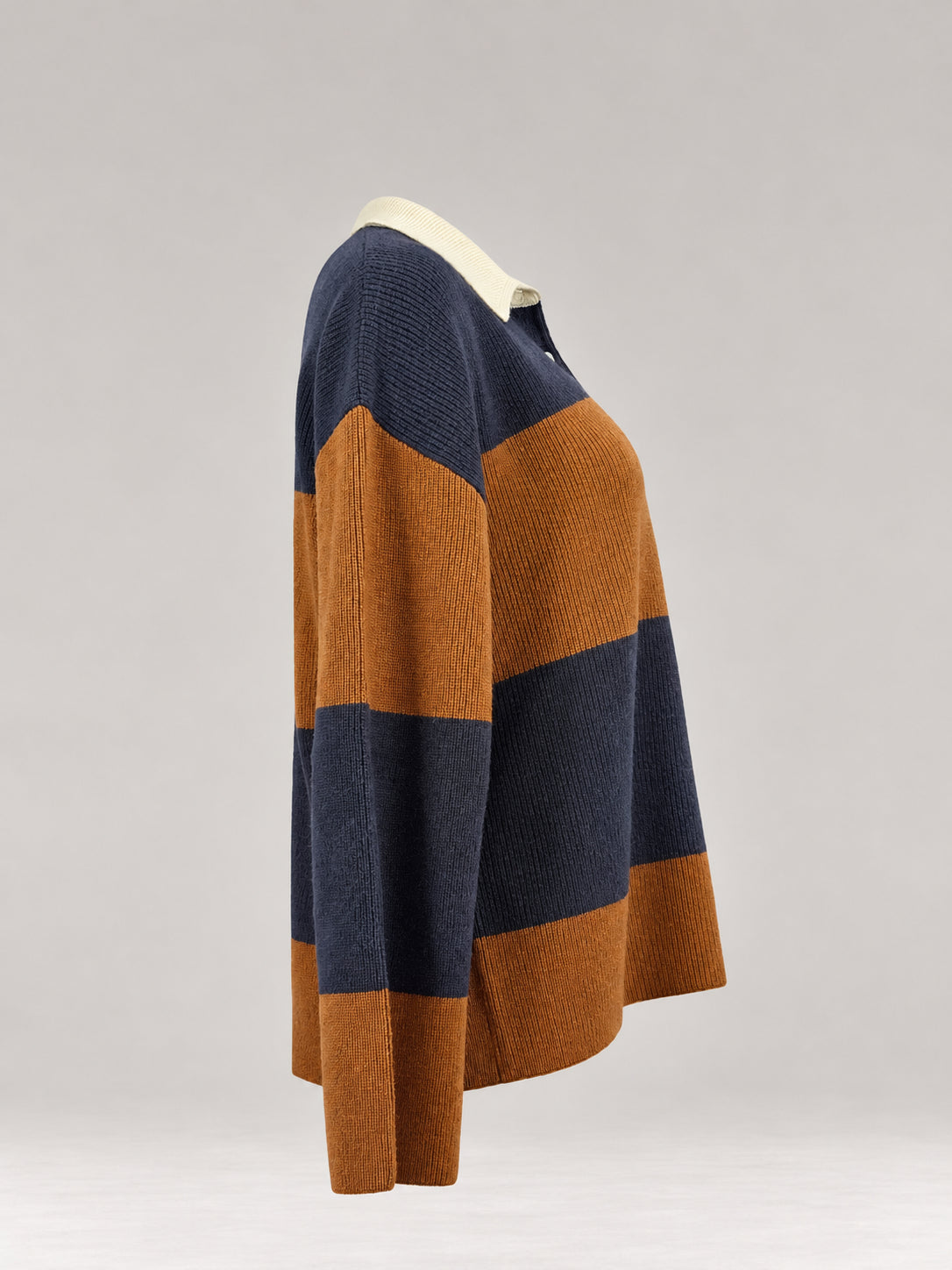 Inland, Polo in Cashmere a costa inglese con  righe larghe