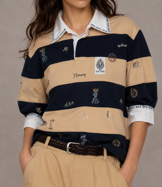 SEA New York, T-Shirt  Polo Rugby a Righe Juliet