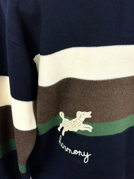 Felpa Polo Rugby a Righe Sea NY