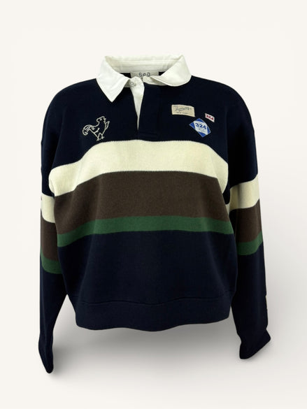 Felpa Polo Rugby a Righe Sea NY