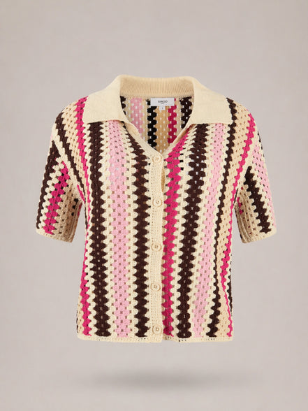 Suncoo, Polo in Cotone Crochet Gigi
