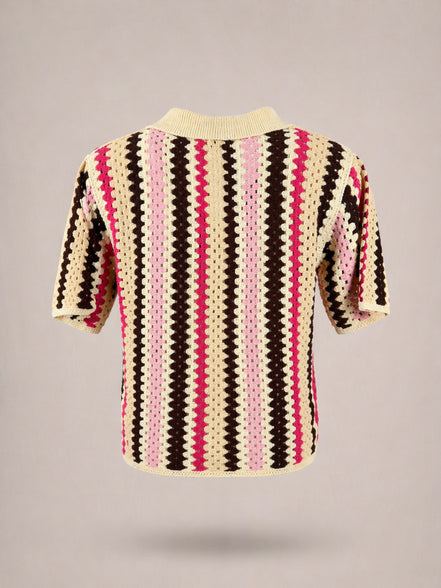 Suncoo, Polo in Cotone Crochet Gigi