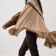 Ba&sh, Poncho in Lana con Frange Prato
