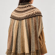 Ba&sh, Poncho in Lana con Frange Prato