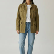 Sahariana di Cotone Kaki con Ricami Bazar de Luxe