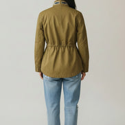 Sahariana di Cotone Kaki con Ricami Bazar de Luxe