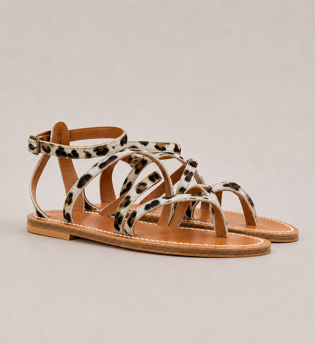 KJacques, Sandalo Animalier in Cavallino Epicure