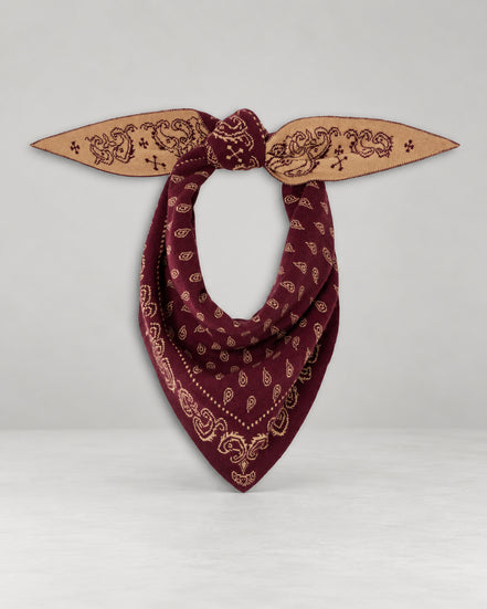 Guest In Residence, Sciarpa Bandana in Cashmere Jacquard Wild Rag