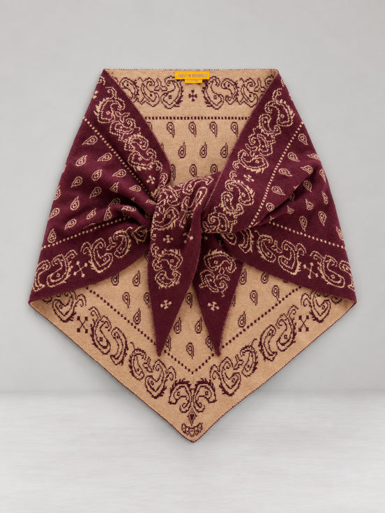 Guest In Residence, Sciarpa Bandana in Cashmere Jacquard Wild Rag