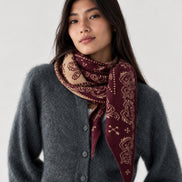 Guest In Residence, Sciarpa Bandana in Cashmere Jacquard Wild Rag