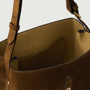 Borsa Secchiello In Crosta Tabacco, Bello Soeur