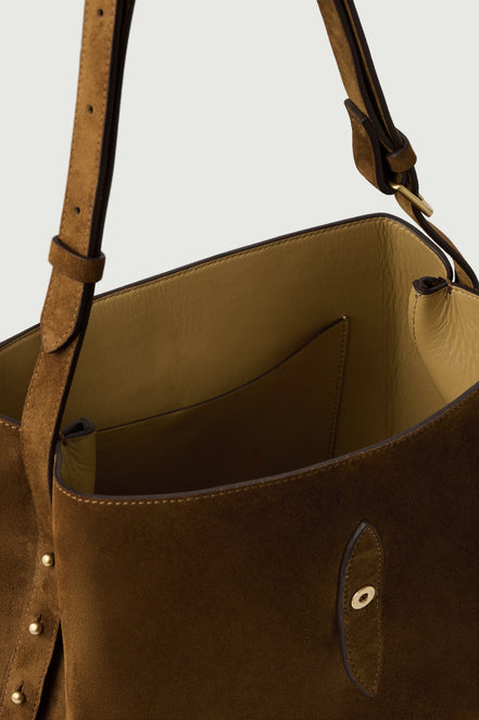 Borsa Secchiello In Crosta Tabacco, Bello Soeur