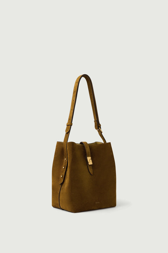 Borsa Secchiello In Crosta Tabacco, Bello Soeur