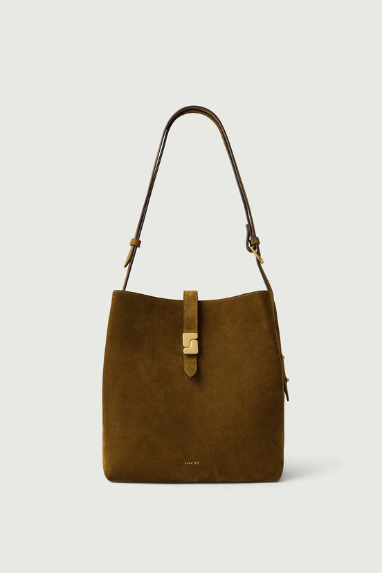 Borsa Secchiello In Crosta Tabacco, Bello Soeur