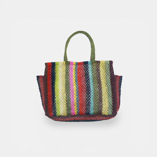 Shopper in Iuta con Scritta e a Righe, Barry - The Jacksons