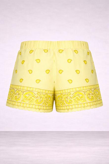 Orsina, Shorts con Ricami Bandana