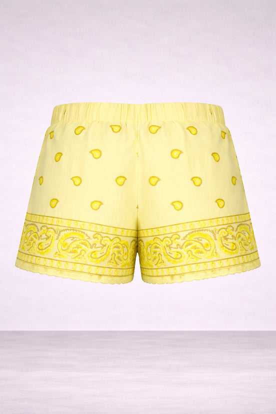 Orsina, Shorts con Ricami Bandana