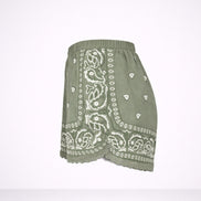 Orsina, Shorts con Ricami Bandana